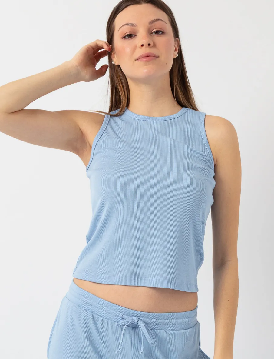 Ribbed PJ Tank Top