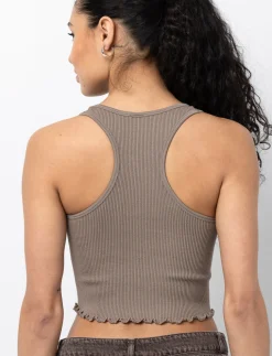 Ribbed Seamless Racerback Tank Top