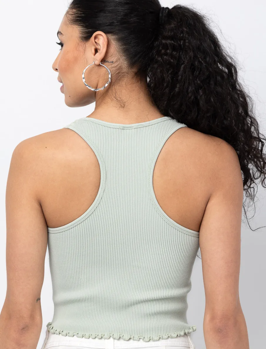 Ribbed Seamless Racerback Tank Top