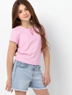 Ribbed Short Sleeve T-Shirt