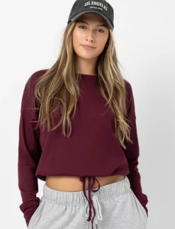Ribbed Sweater with Drawstring