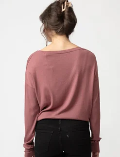 Ribbed T-shirt with Drawstring