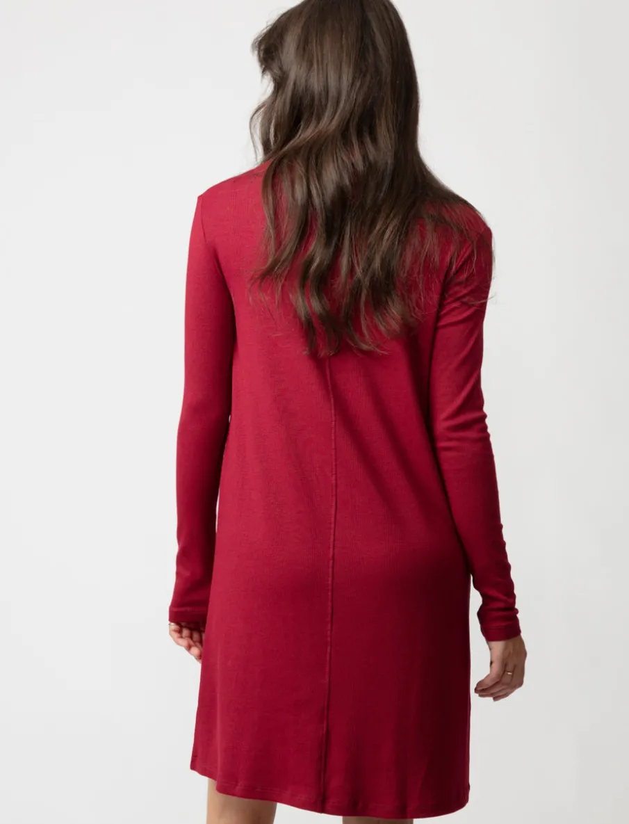 Ribbed Turtleneck Dress