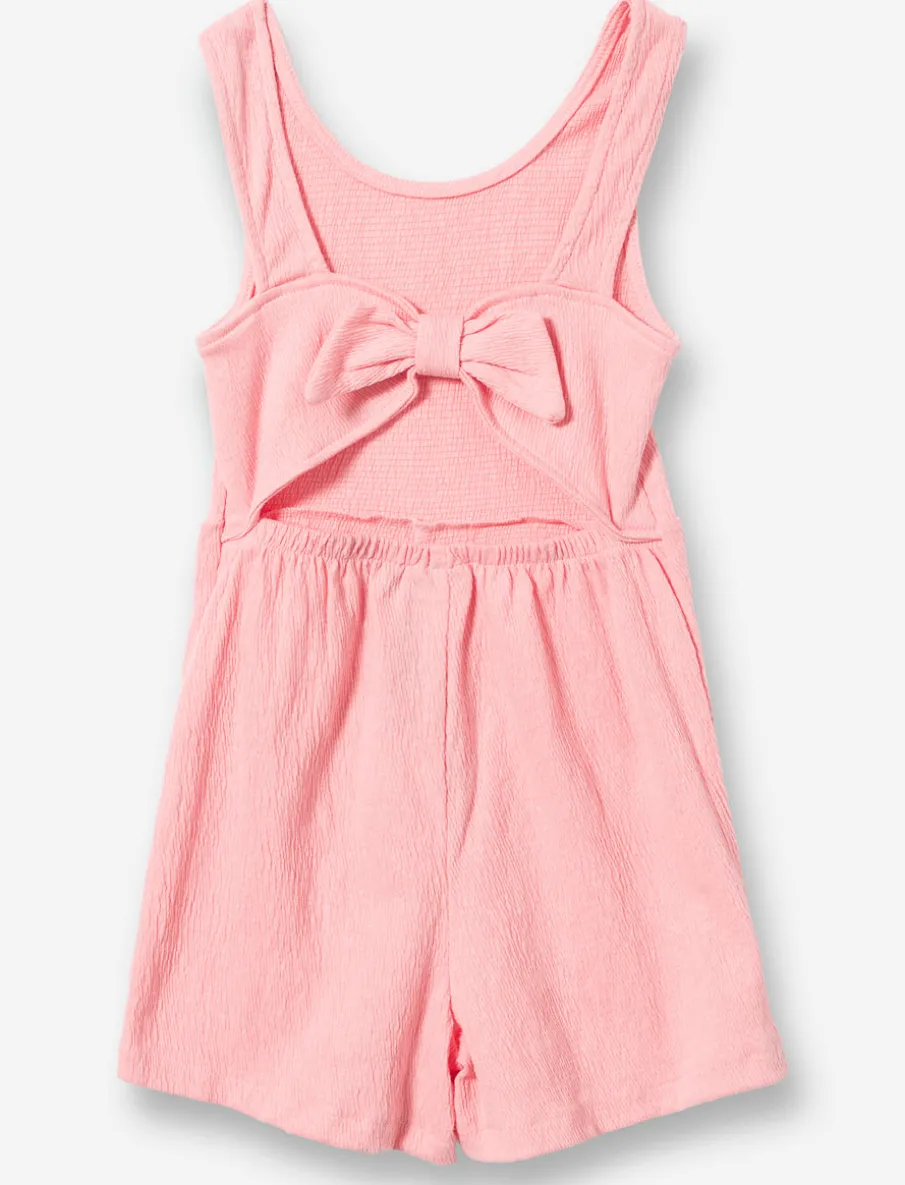 Romper with decorative bow on the back