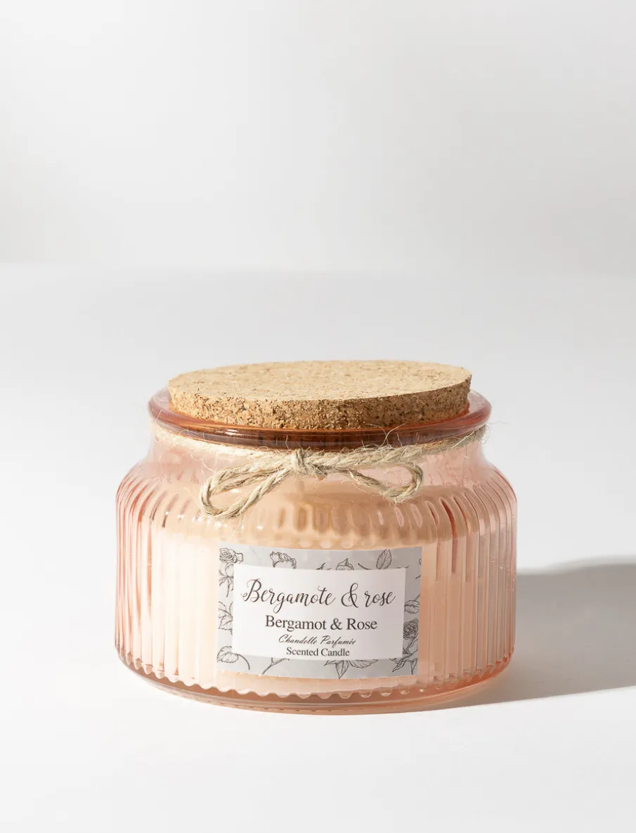 Rose and Bergamot Scented Candle