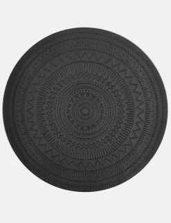 Round Faux Leather Placemat