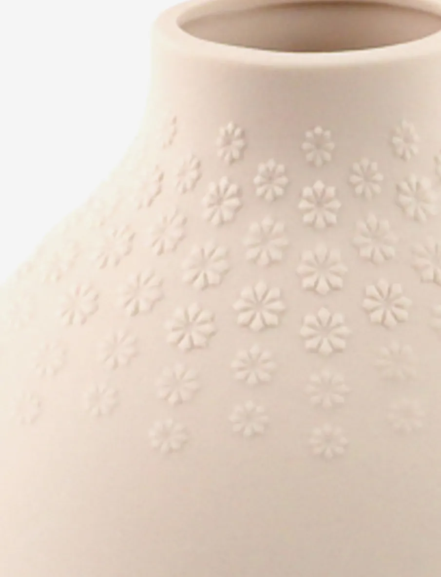 Round Textured Porcelain Vase