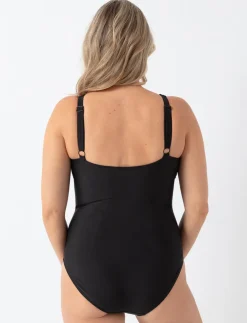 Ruched 1-piece Swimsuit
