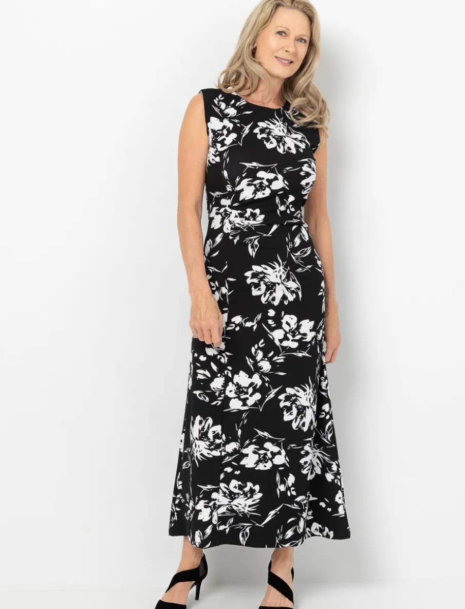 Ruched Waist Floral Dress