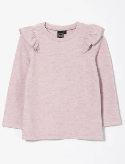 Ruffle Crew-neck Sweater - Little Girl
