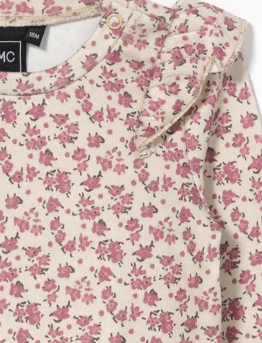 Ruffled Floral Sweater - Baby Girl