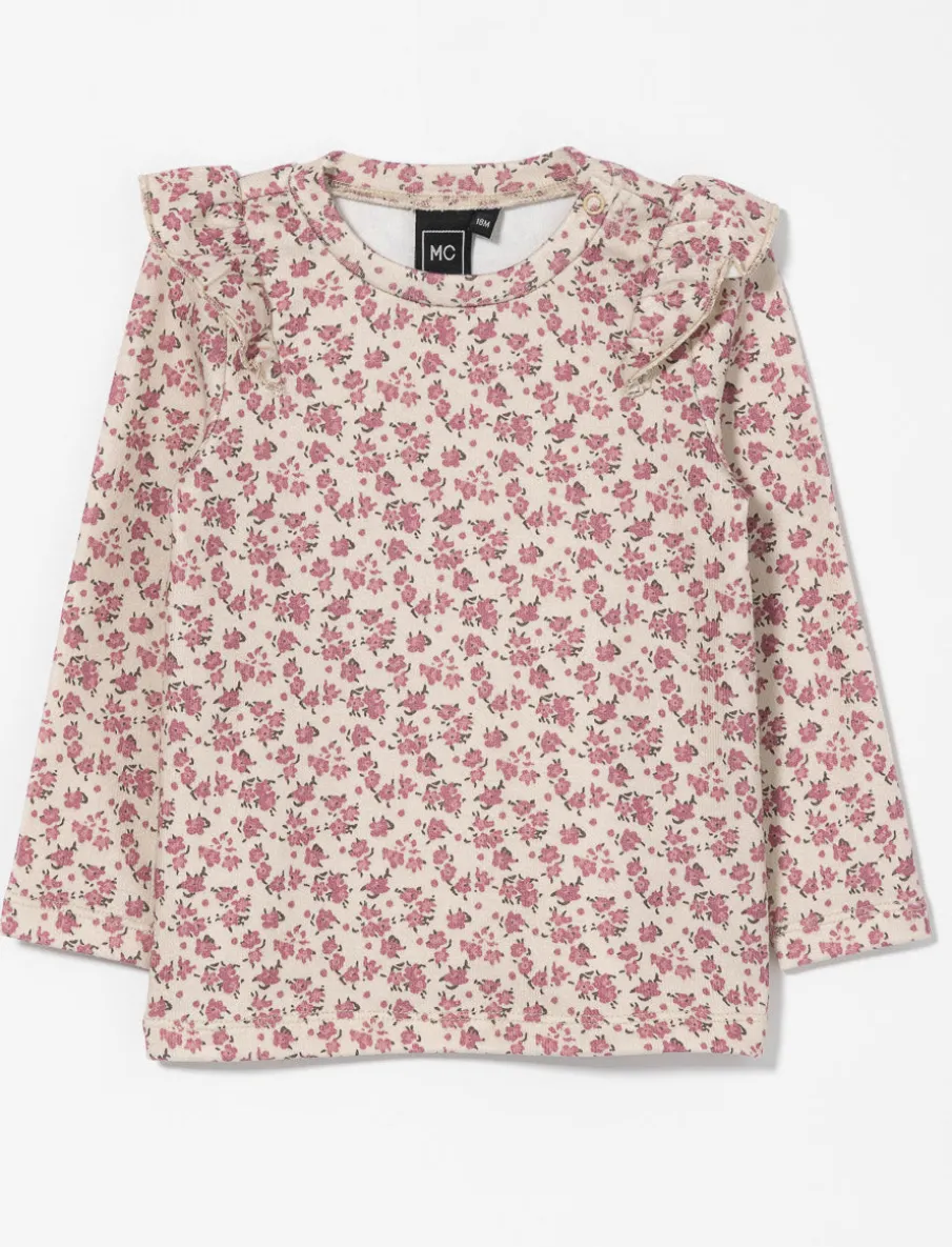 Ruffled Floral Sweater - Baby Girl