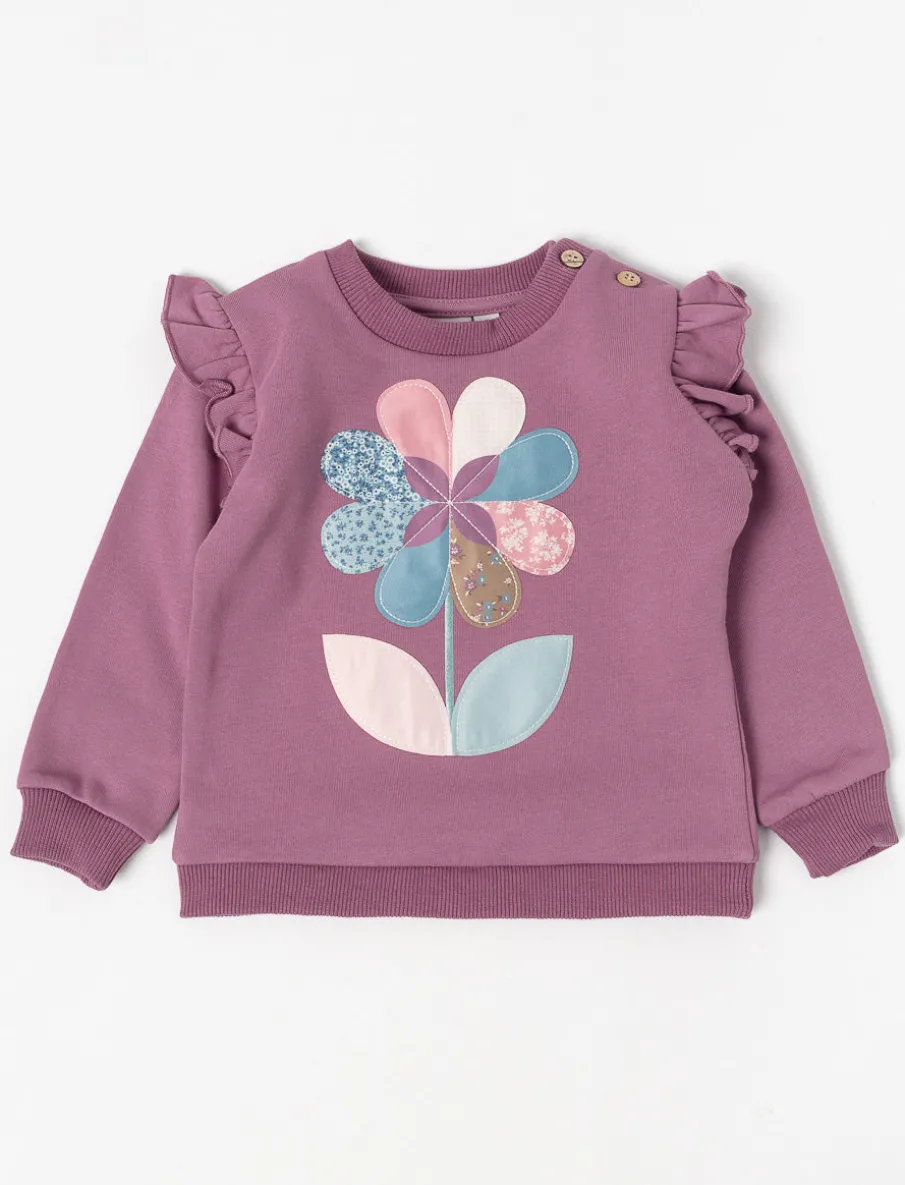Ruffled Floral Sweatshirt - Baby Girl