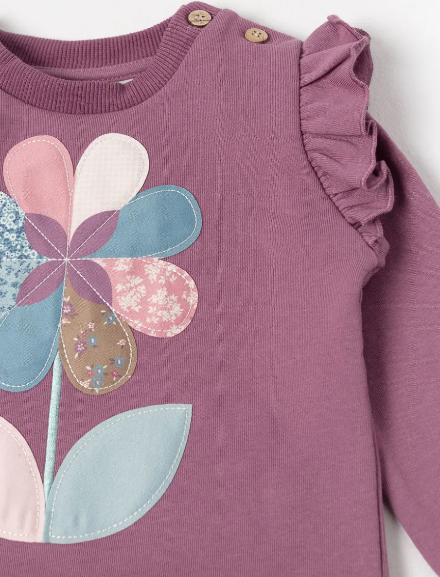 Ruffled Floral Sweatshirt - Baby Girl