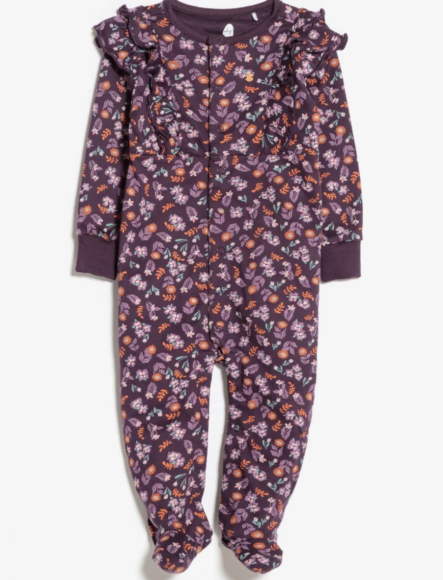 Ruffled Organic Cotton One-piece PJ