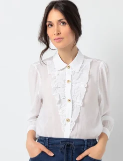 Ruffled Sheer Shirt