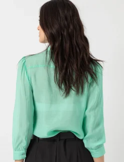 Ruffled Sheer Shirt