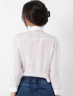 Ruffled Sheer Shirt