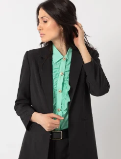 Ruffled Sheer Shirt