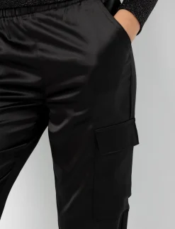 Satin Cargo Pants