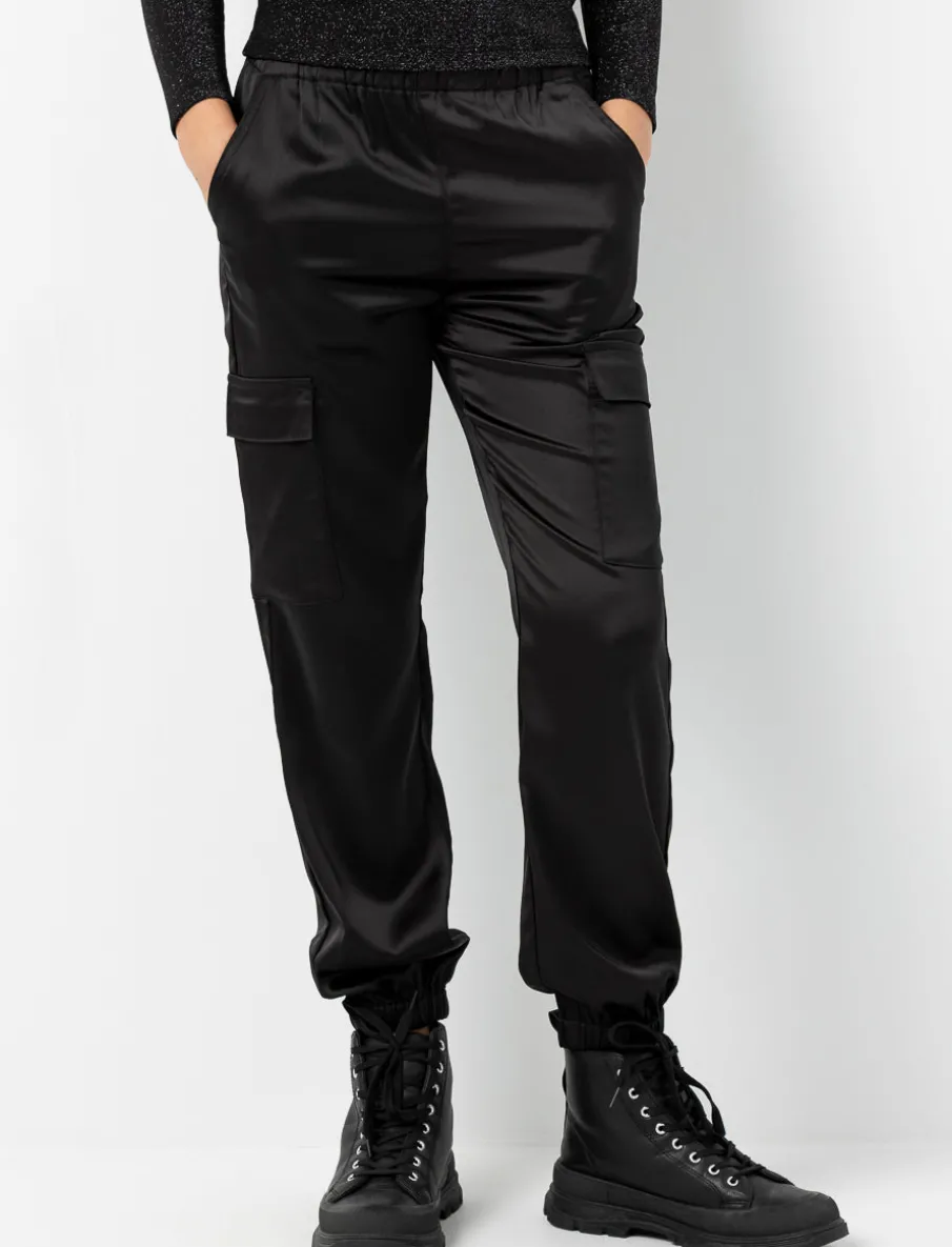 Satin Cargo Pants