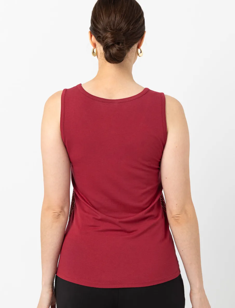 Scoop-neck Sequin Tank Top