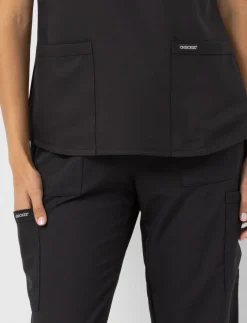 Scrub Top with Pockets and V-Neck