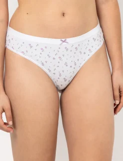 Seamless Floral Thong Panty