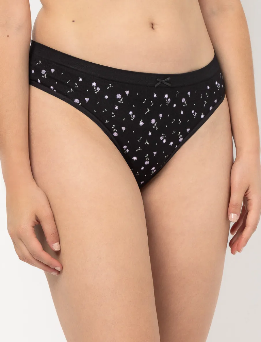 Seamless Floral Thong Panty