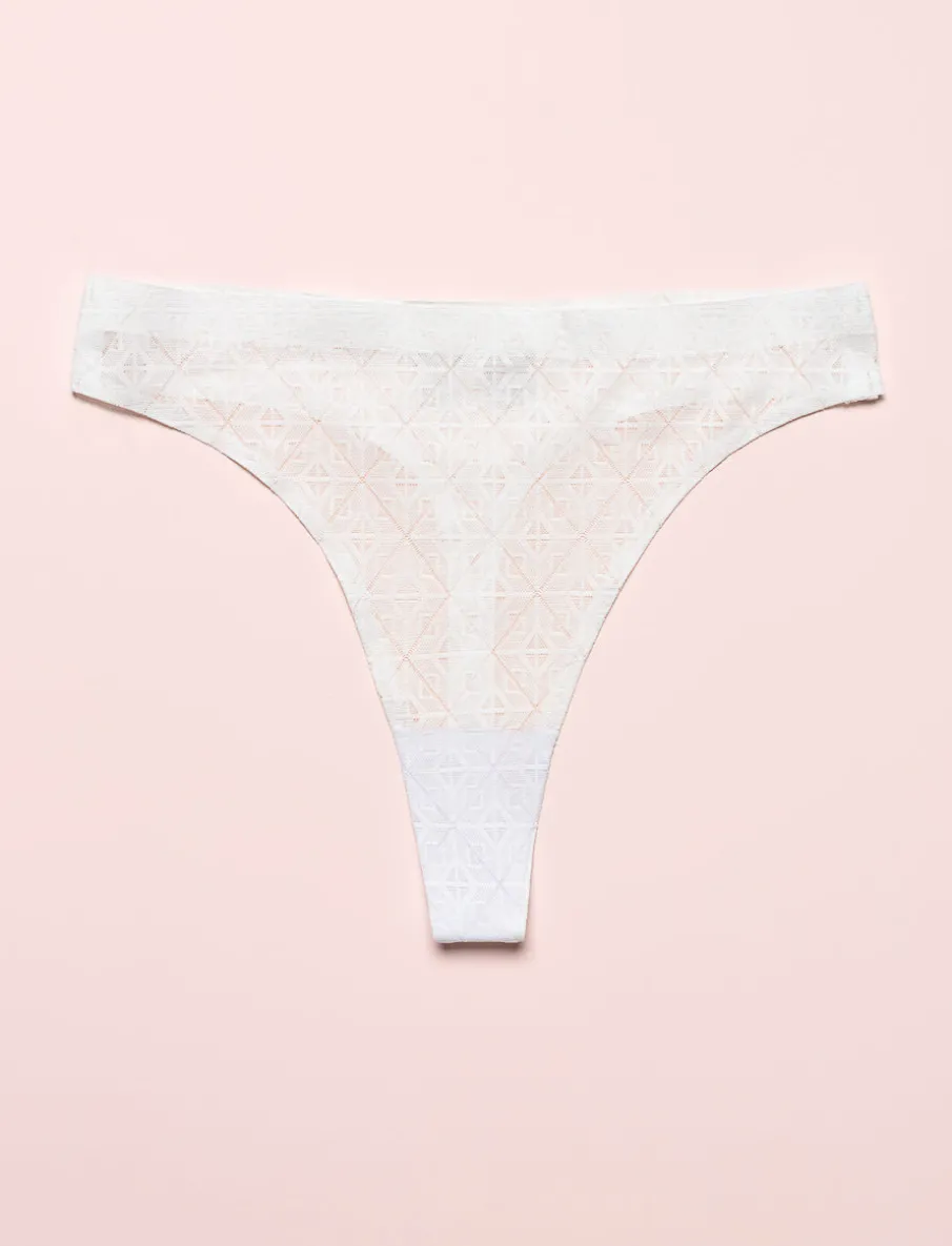 Seamless Lace Thong