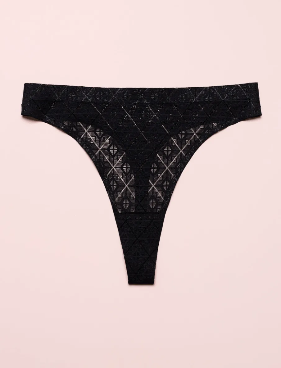 Seamless Lace Thong