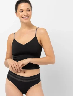 Seamless Mesh Detail Bikini Panty