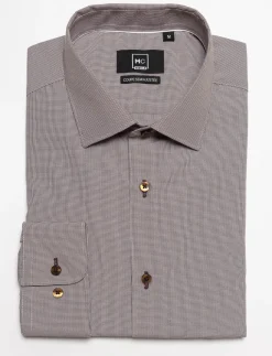 Semi-fitted Printed Dress Shirt