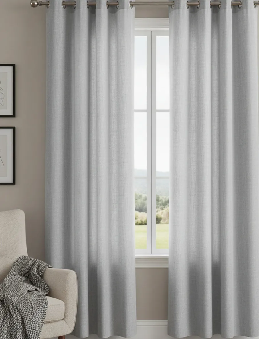 Semi-sheer Linen-look Curtains