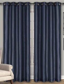 Semi-sheer Silk-look Curtain Panel