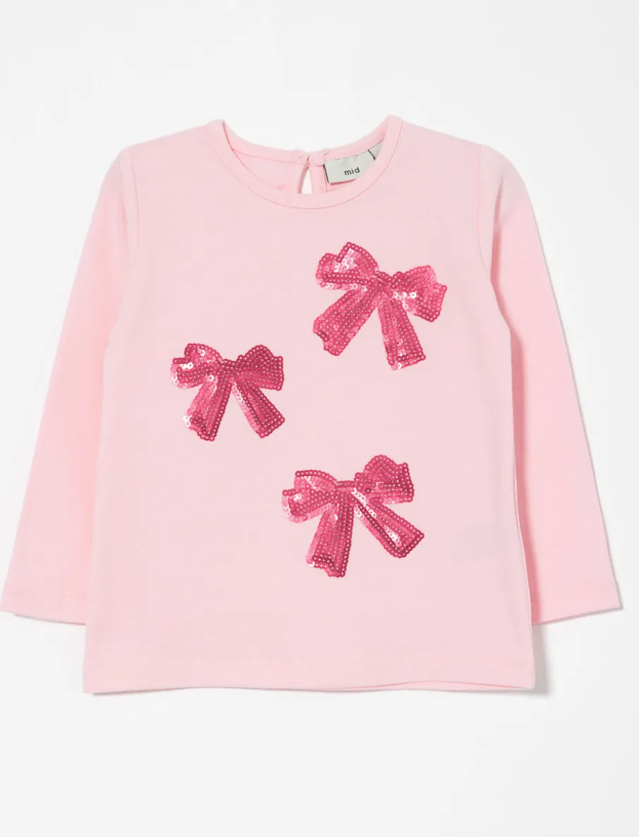 Sequins Bow T-shirt - Baby Girl