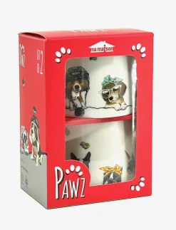 Set of 2 Fine Porcelain Dog Mugs