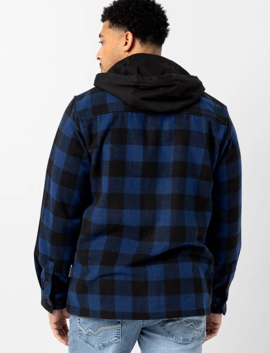 Shirt Jacket with Detachable Hood