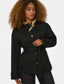 Short Belted Trench Jacket