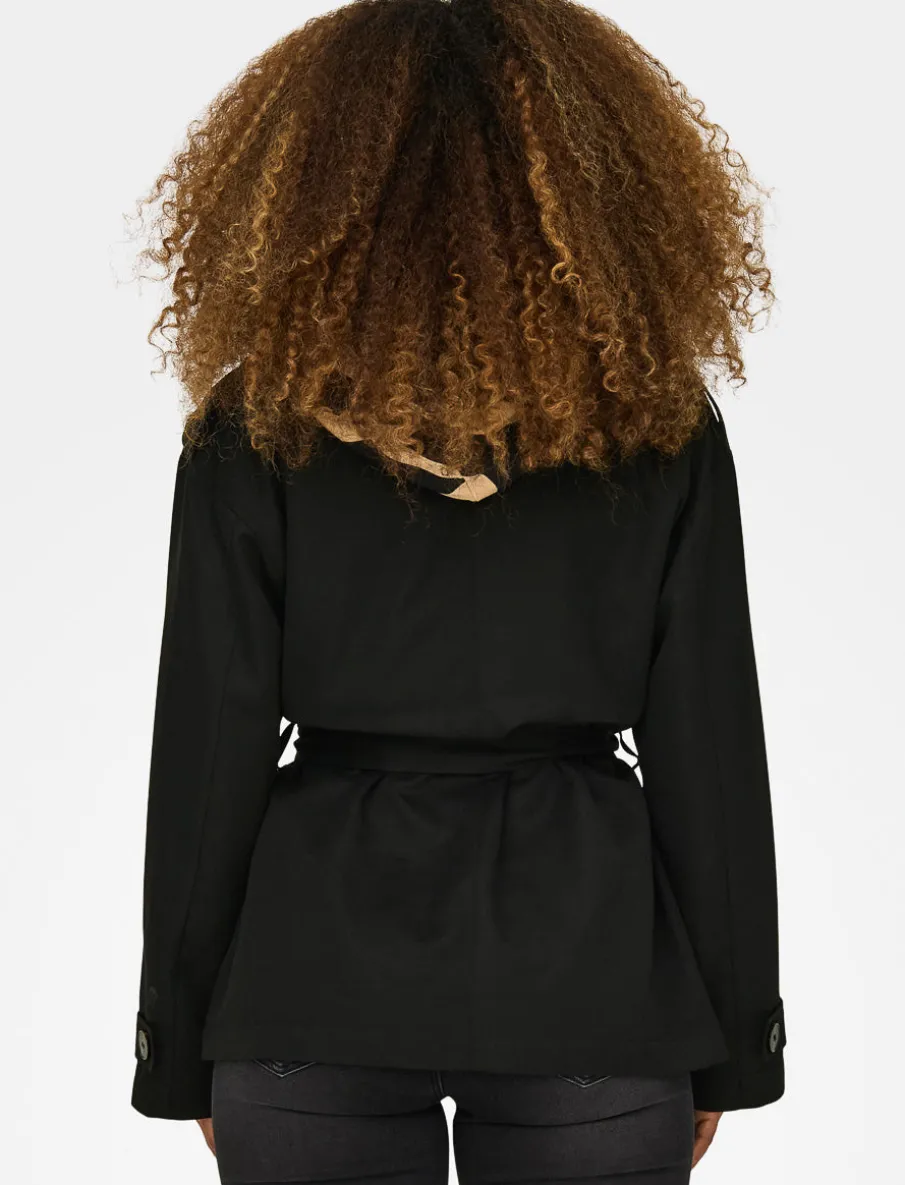 Short Belted Trench Jacket