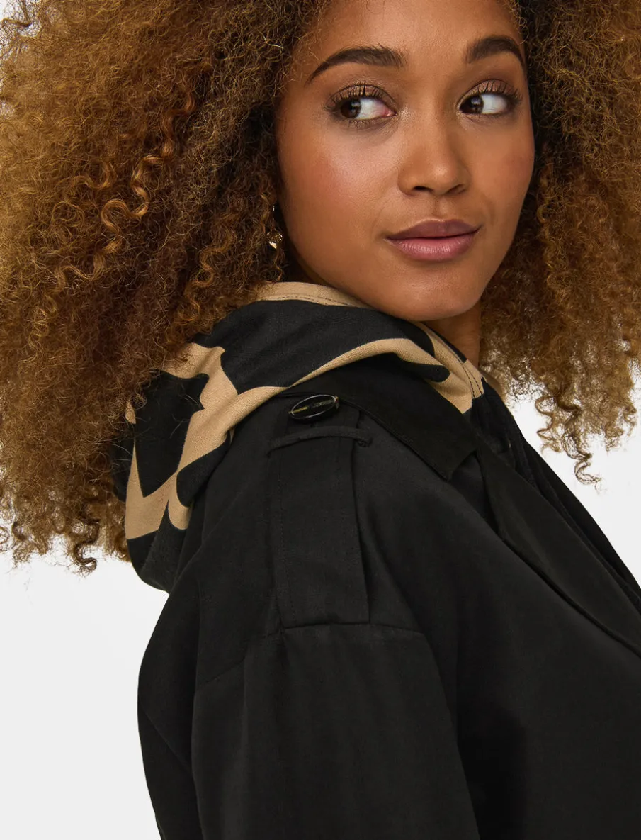 Short Belted Trench Jacket