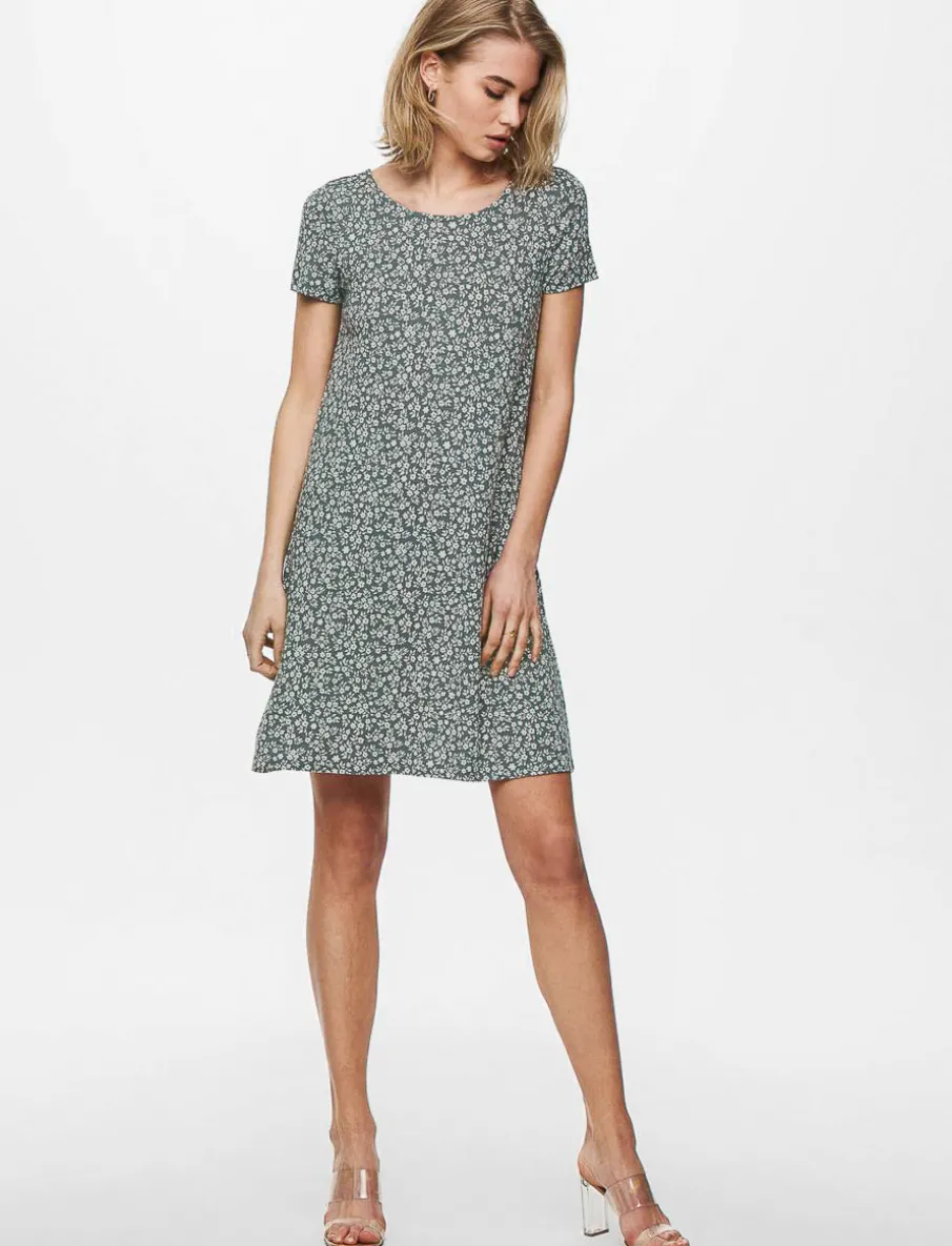 Short Dress with Criss-cross Detail