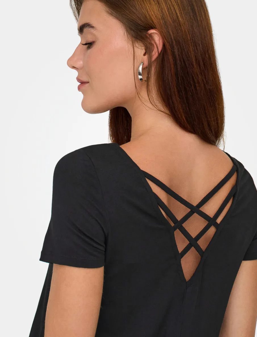 Short Dress with Criss-cross Detail