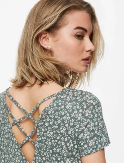 Short Dress with Criss-cross Detail