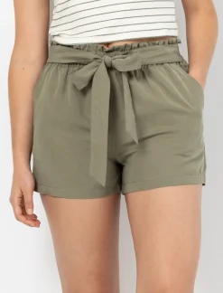Short with Elasticated Waist & Tie Belt