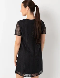 Short-sleeve Crochet Dress