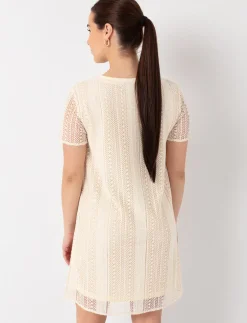 Short-sleeve Crochet Dress