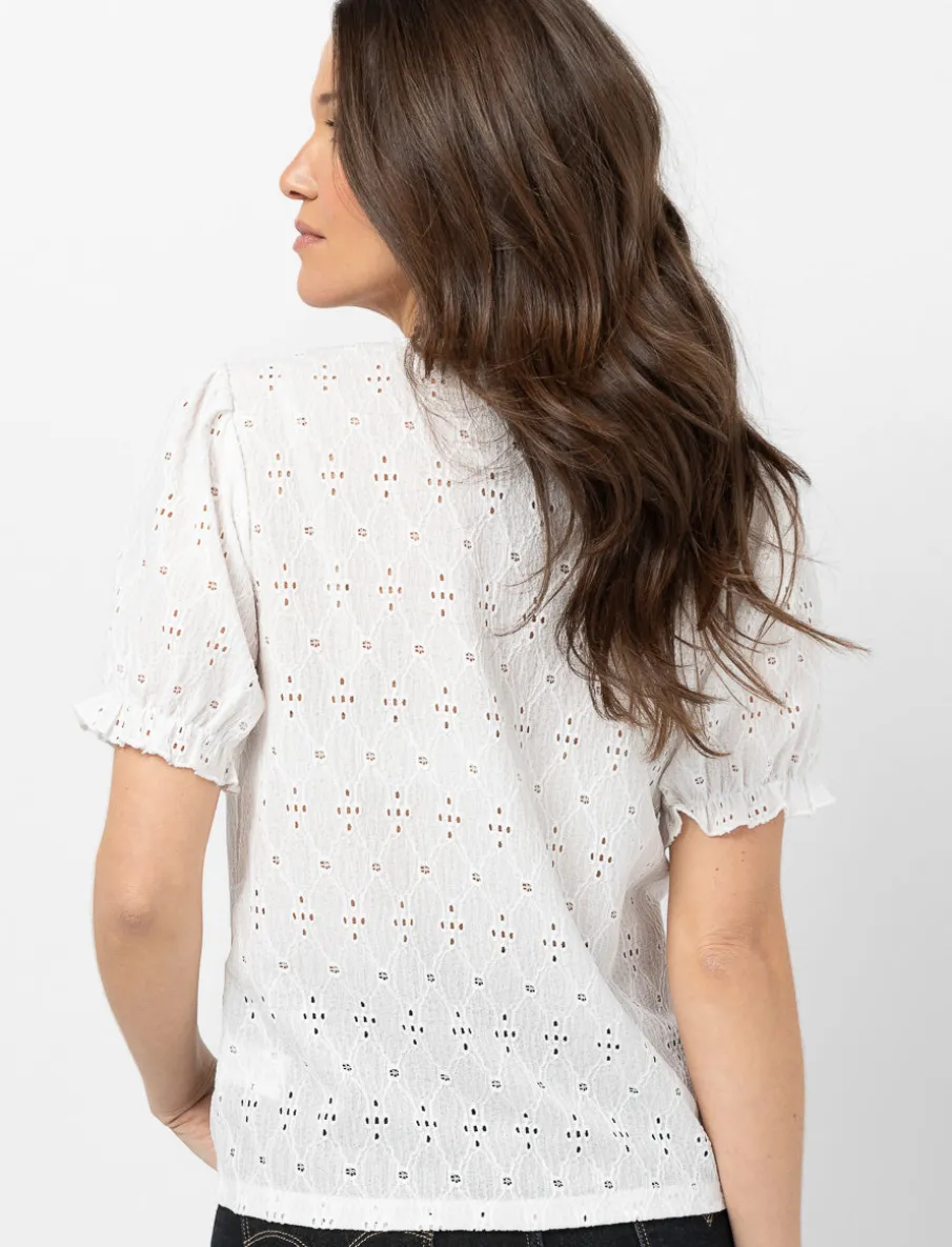 Short-sleeve Eyelet T-shirt