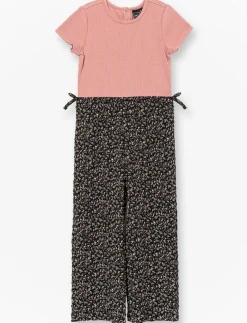 Short-Sleeve Long Jumpsuit