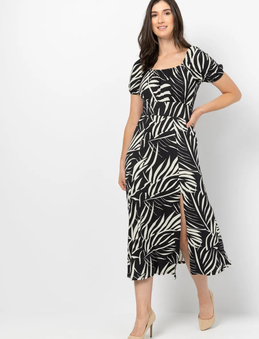 Short-sleeve Midi Dress